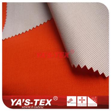 Twisted all-polyester four-way stretch posted TPU, lattice color film, pregnant women radiation, riding clothing fabric【H3529】