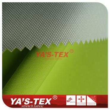 Twill polyester four-way stretch, coating, lattice, waterproof anti-slip Kevlar cloth, mountaineering fabric【H3531】