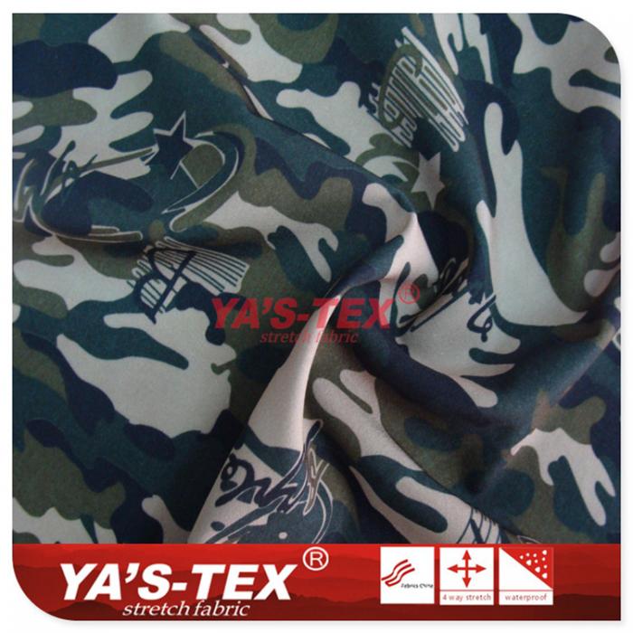 Camouflage printing polyester four-way stretch【S31019】