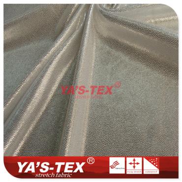 Knitted polyester four-way stretch,silver pressed【X4060】