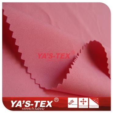 Polyester four-way stretch,slightly bamboo grain effect【S50415】