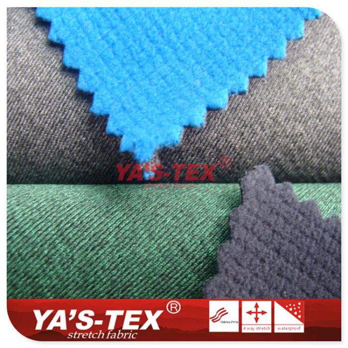 Knitted cationic polyester four-way stretch composite fancy fleece【C5319】