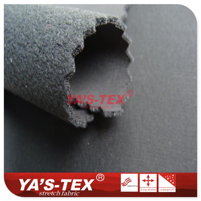 Knitted nylon four - way elastic composite fleece TPU three - layer composite【C15324】