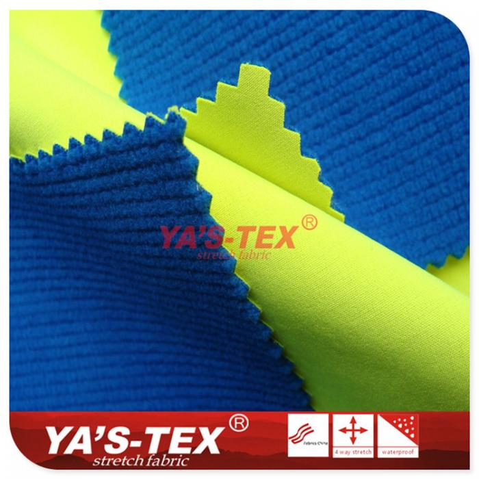 Polyester four-way elastic composite lattice fleece【X4126】