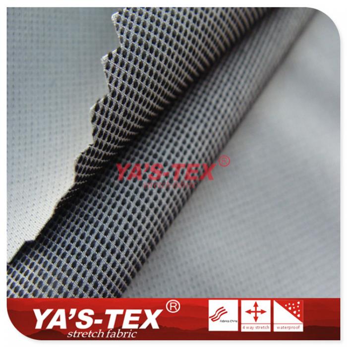 Polyester four-way stretch, lattice, two-color jacquard【S414-1】