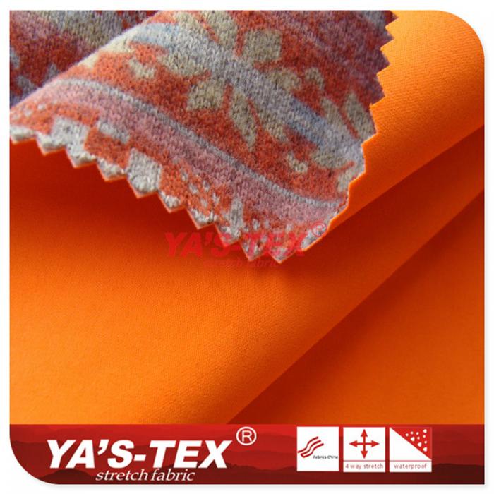 Polyester four-way stretch composite knitting printing【C411-5】