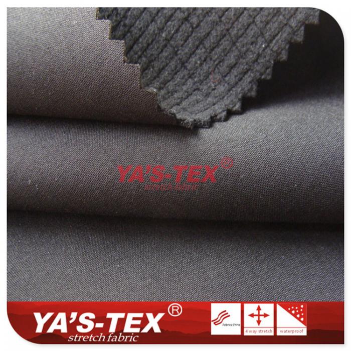 Polyester four-way stretch composite lattice fleece【C107】