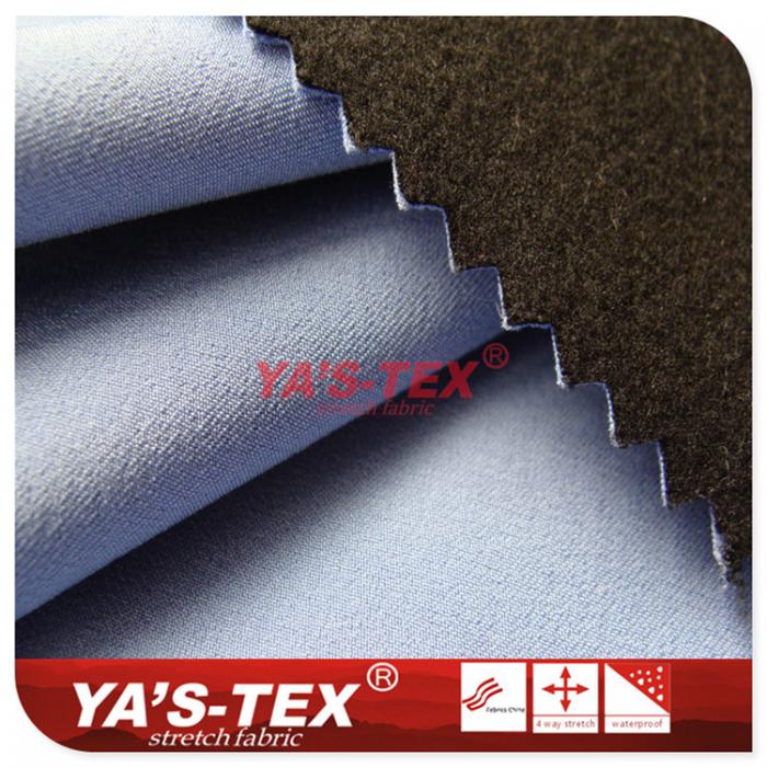 Twill polyester four-way stretch composite hair cloth【C3011-9】