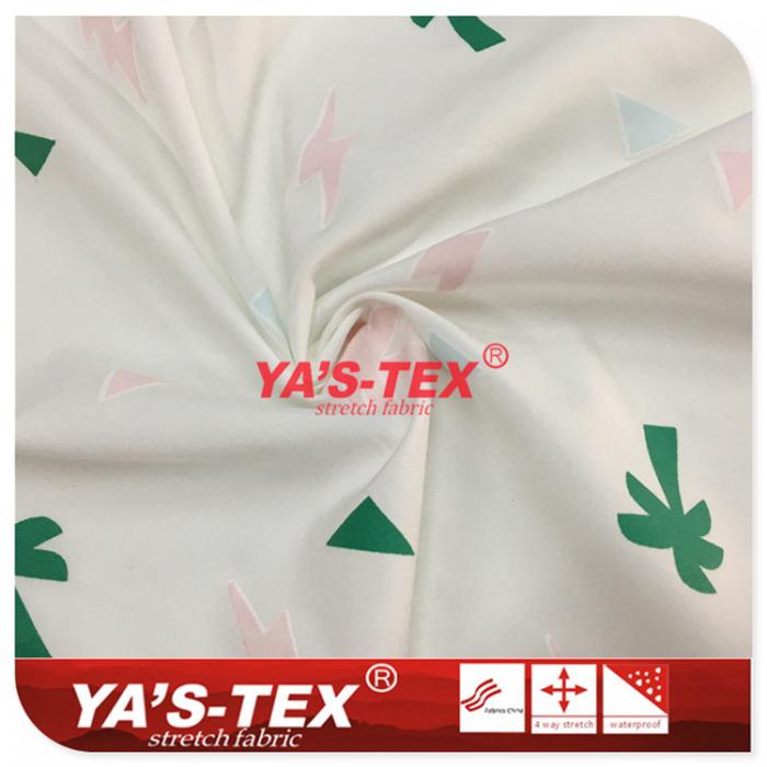 Polyester four-way stretch, special printing, change the color when exposed to water【YSF006】