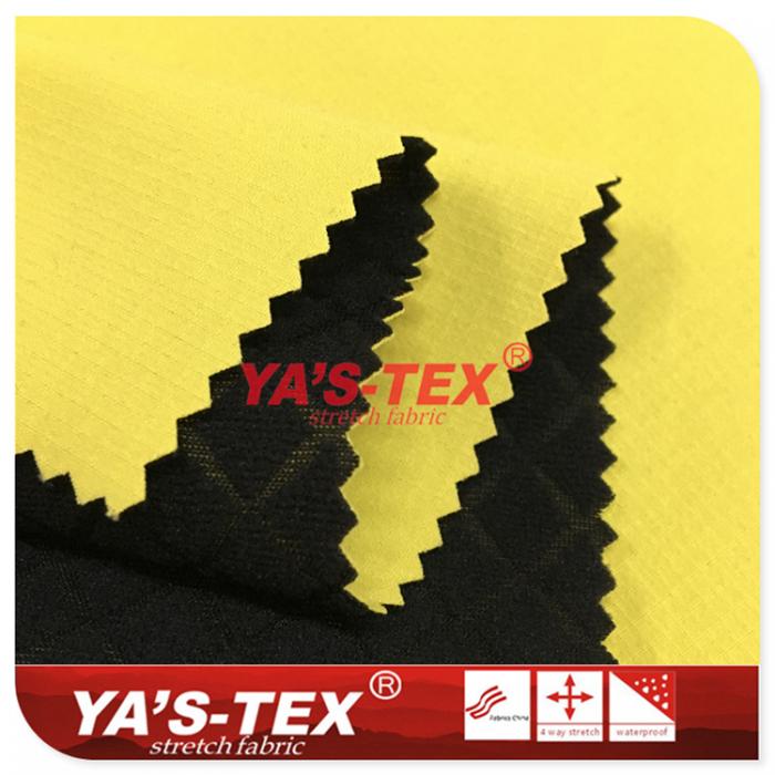 Polyester doublet lattice four-way stretch compound embossing (drawing/fancy) fleece【YSF005】