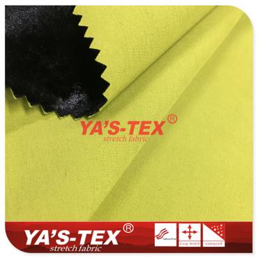 100D polyester four-way stretch composite light short plush【YSF008】