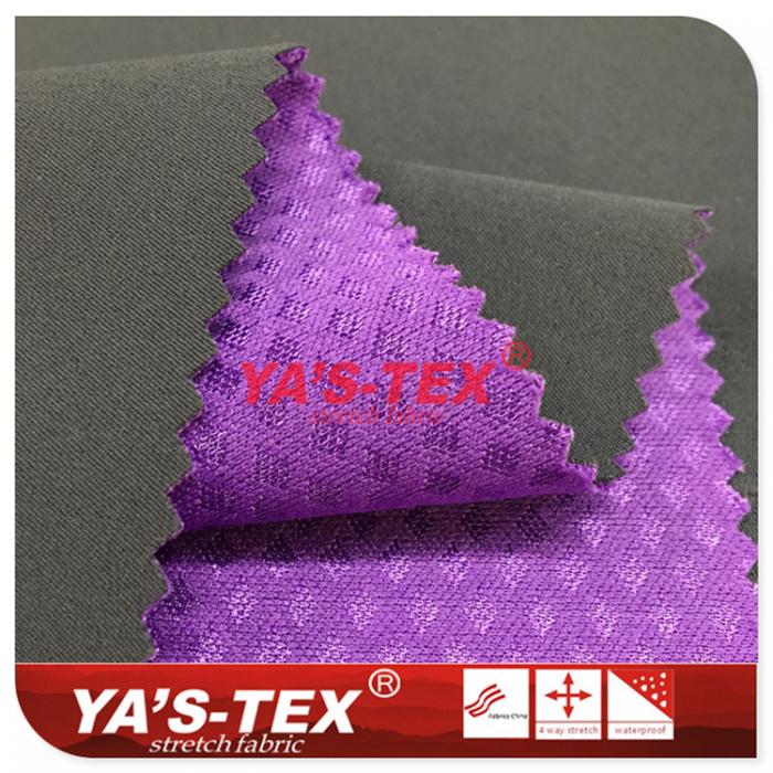 100D Twill polyester four-way stretch composite knitted embossed cloth【YSF009】