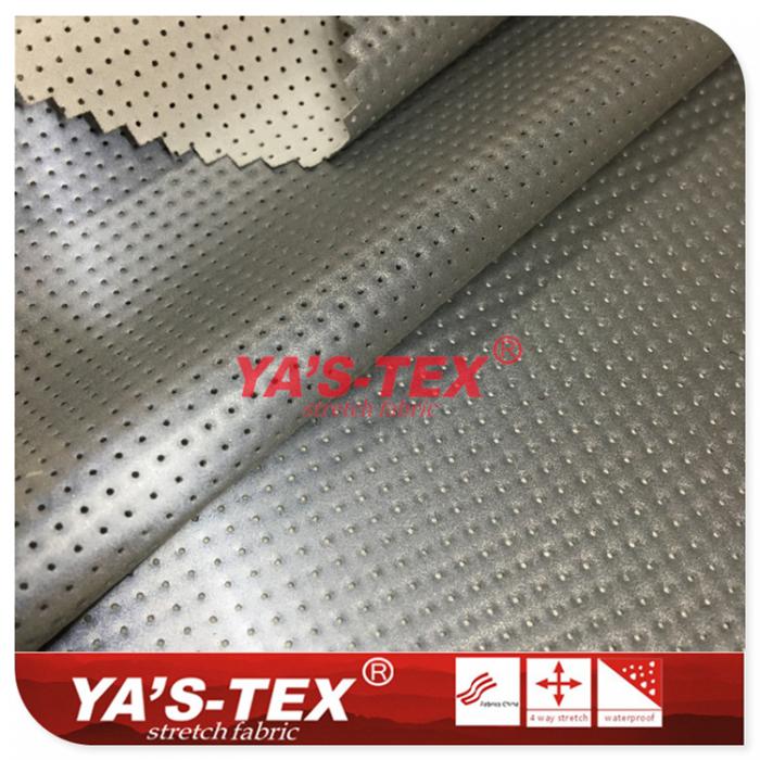 Reflective function coated fabric, knitted stretch perforated cloth【YSG003】