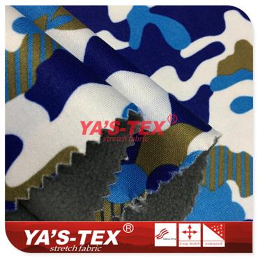 Knitted stretch composite fleece three layers of warm soft shell fabric【YS0802】