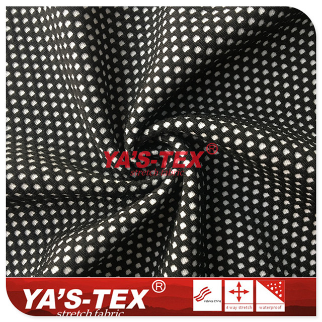 Black and white lattice dyed knitted fabric【YSD029】
