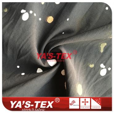 Nylon polyester blended four-way stretch, paint printing【S23 printed】