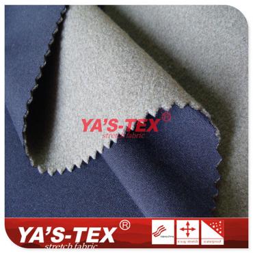 100D semi-gloss mechanical elastic composite fleece, waterproof soft shell fabric, high elastic yarn【YSF025】