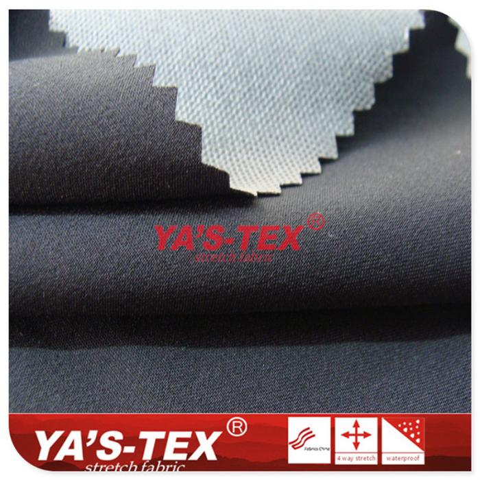 Polyester four-way stretch, two-layer composite fabric, light and waterproof【H1636】