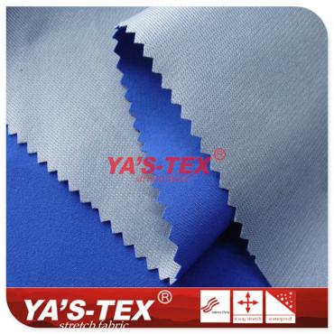 Polyester four-way elastic composite nylon Tricot, three-layer soft shell, waterproof jacket【H1512】