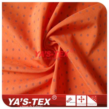 Polyester four-way stretch, reflective printing,outdoor stretch sportswear fabric【YSD079】