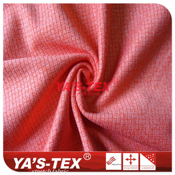 Nylon polyester blended yarn, knitted diamond lattice, soft and wear-resistant stretch yoga fabric【YSD4086】