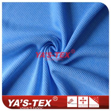 Cation two-color polyester waffle, soft wear-resistant sports stretch fabric【YSD4095】
