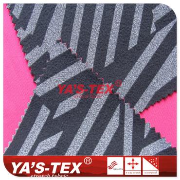 Polyester plaid four-way elastic composite fleece, thermal insulation printing thermal reflective fabric【YSD5103】
