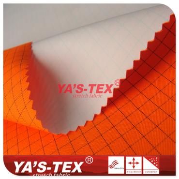 Nylon non-stretch plaid fabric, composite PTFE, antistatic function【YSN7136】