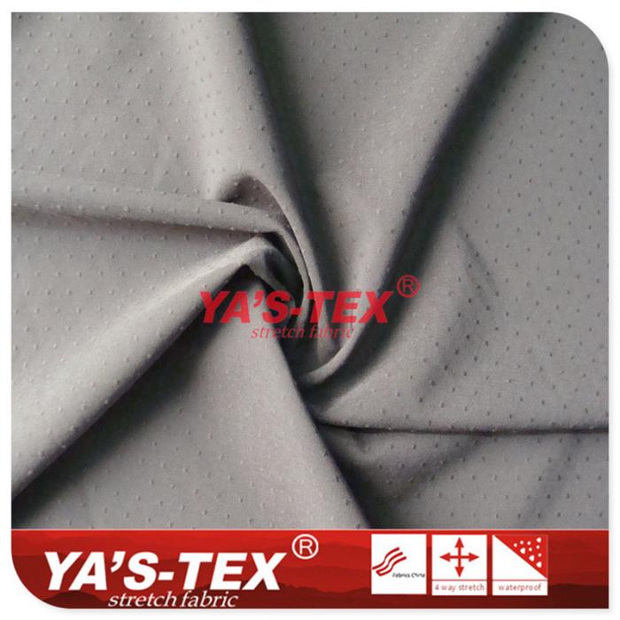 Point jacquard, polyester four-way stretch, wear-resistant breathable outdoor sportswear pants fabric【YSD7150】