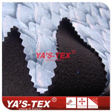 Printed four-way elastic composite elastic fleece, nano waterproof function, soft shell fabric【YSD8017】