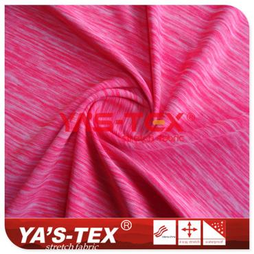 Two-color cationic linear knitted fabric, spandex elastic, wear-resistant sportswear fabric【YSD190212】