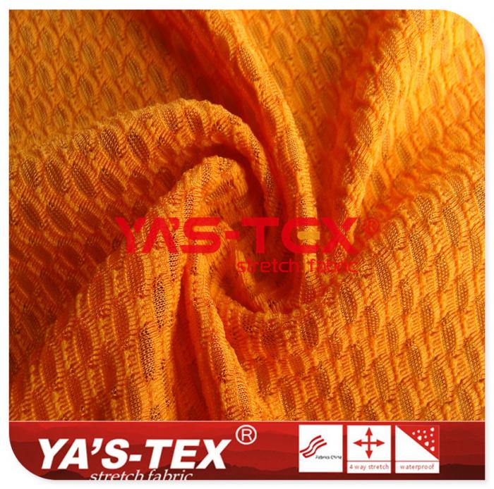 Honeycomb jacquard mesh, large mesh, spandex stretch fabric【YSW013】