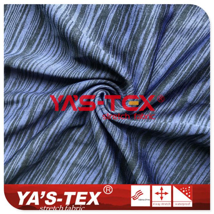 Two color cationic knitted fabric, light and breathable, high elastic fabric【K4084】