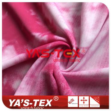 Nylon knitted fabric, tie dye printed sportswear fabric【K2580-1】