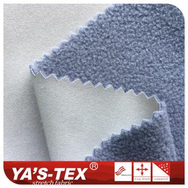 100D four-way elastic composite fleece, reflective function, soft shell clothing fabric【YSG007】