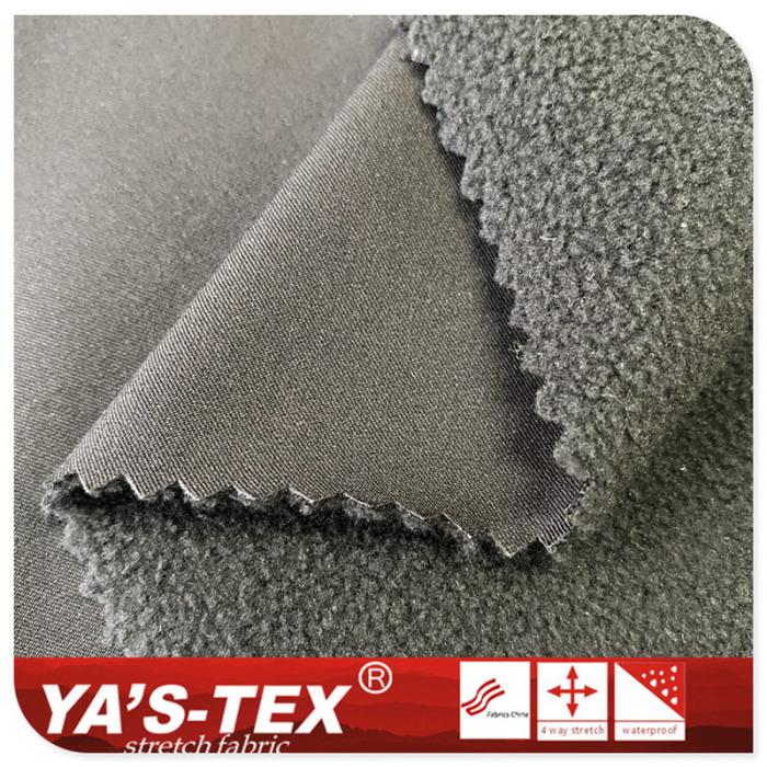 Polyester four-way stretch composite polar fleece, three-layer warm soft shell, PTFE fabric【X4069】