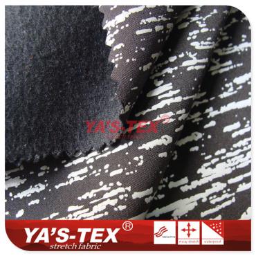 Three composite fabric, reflective printing compound fleece【C4033】