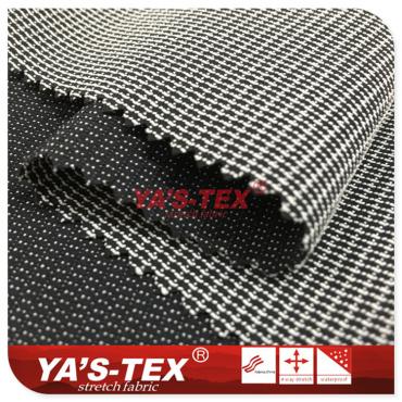 Polyester nylon blended four-way stretch, hard point jacquard climbing cloth【YSJ007】