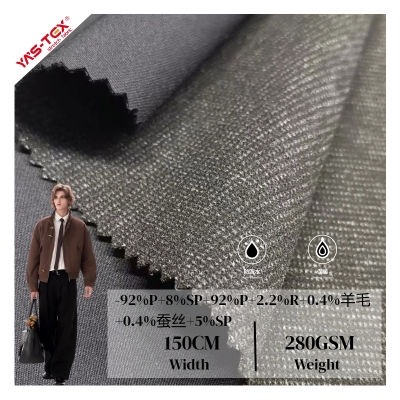 Wool‑silk blended soft‑shell...